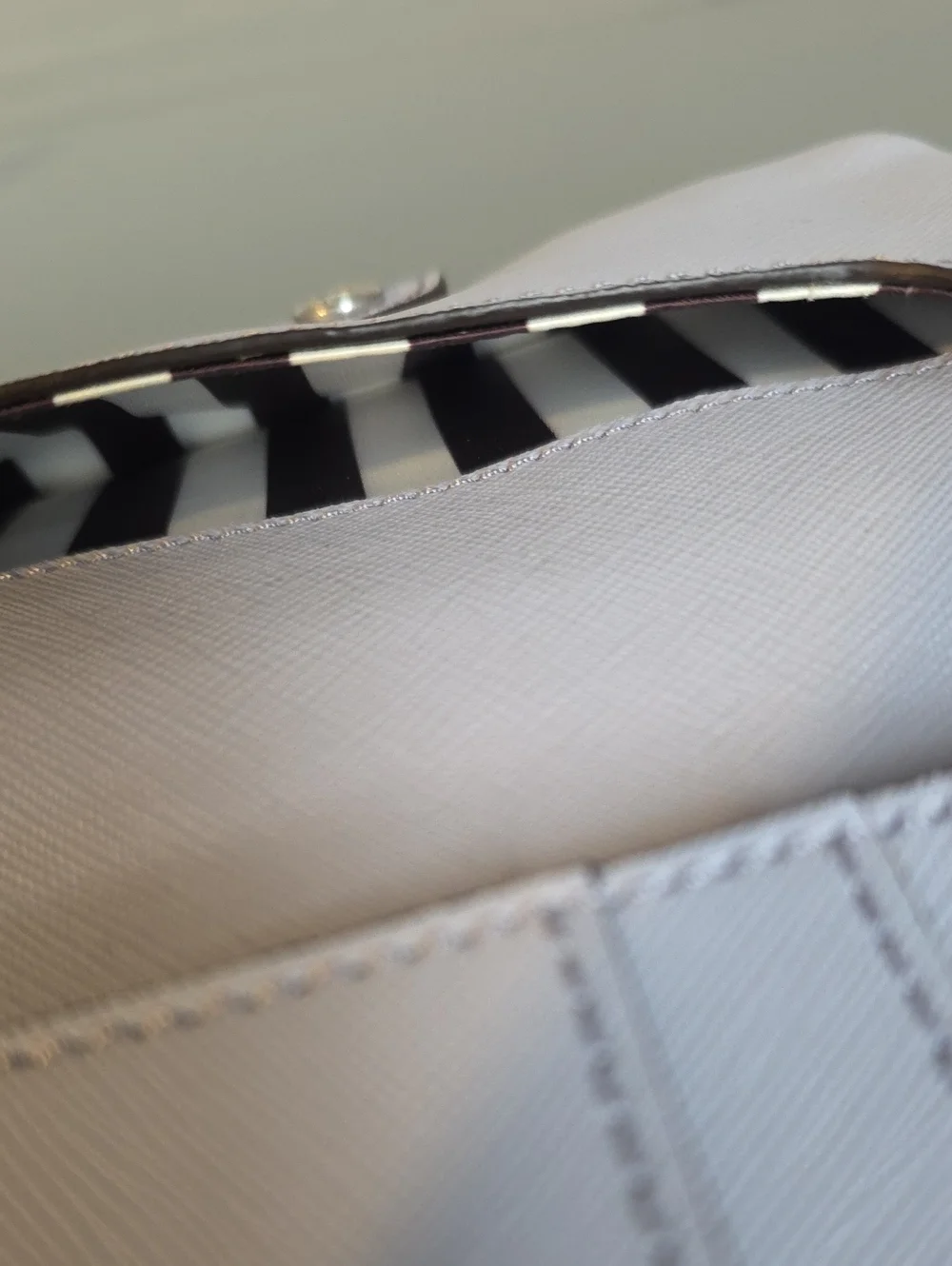 HENRI BENDEL NEW YORK Lavender Saffiano Leather Bifold Wallet